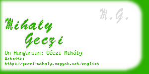 mihaly geczi business card