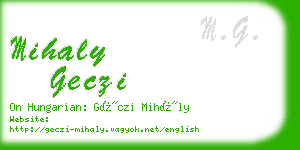 mihaly geczi business card